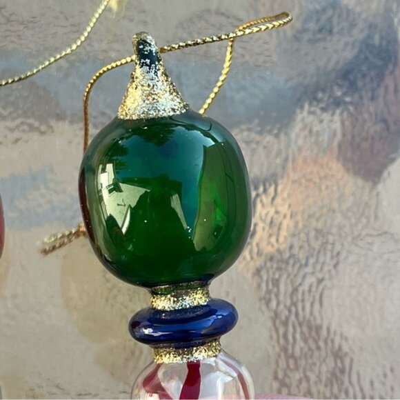 Glass Christmas Tree Ornaments Icicles Assortment of 5 - Picture 7 of 11